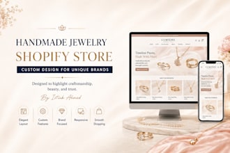 build a modern jewelry shopify store or handmade jewelry store
