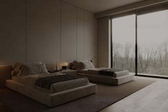 create realistic 3d interior modeling and corona rendering