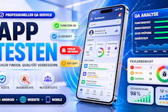 professionelle app tests, QA tests, website tests  detaillierte fehlerberichte