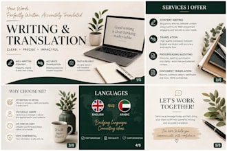 write creative essays and translate