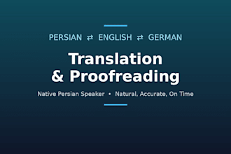 translate persian farsi, english and german in any direction