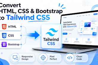 convert HTML CSS bootstrap to tailwind CSS