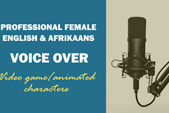 provide a clear, quality female character voice recording
