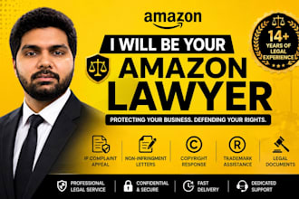 be your amazon lawyer for IP appeals and non infringement letters