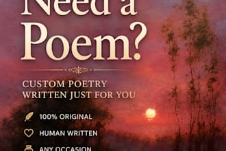 write an original poem just for you