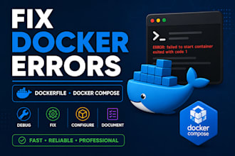 fix docker and docker compose errors