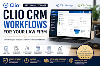 set up and automate clio CRM workflows for your law firm