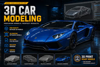 do 3d car modeling 3d car model 3d printing vehicle model stl cad designs render