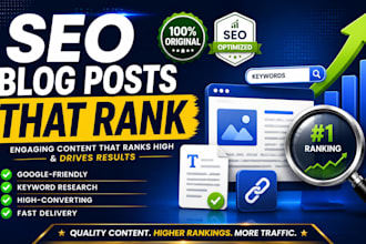 write SEO blog posts, articles and wesite content