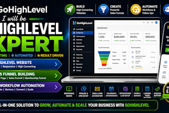 be gohighlevel expert, gohighlevel website sales funnel, ghl workflow automation