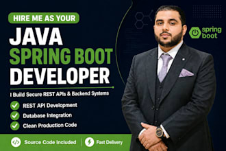 develop java spring boot rest apis, microservices, and backend applications