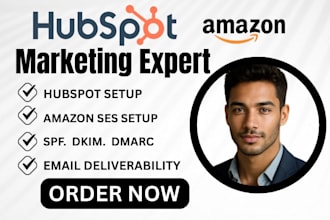 setup hubspot amazon ses integration custom domain spf dmarc deliverability