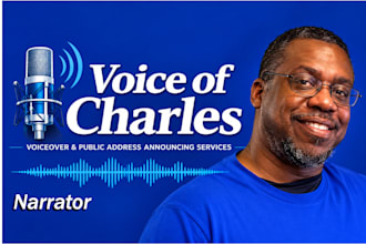 record deep american male voiceovers or announcements
