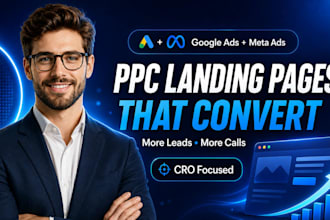 design a cro optimized high converting landing page for google ppc ads