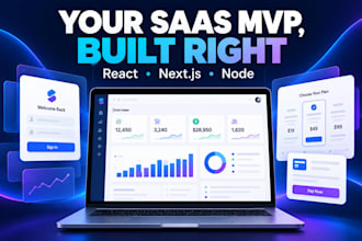 build a custom web app, saas mvp or dashboard for your startup