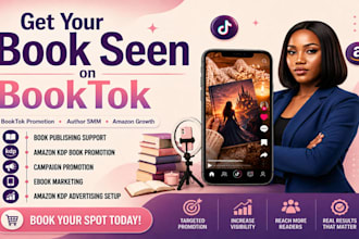 do booktok promotion author smm amazon book marketing social media manger tiktok