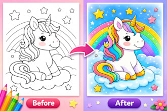 design custom kids coloring book PDF with commercial use