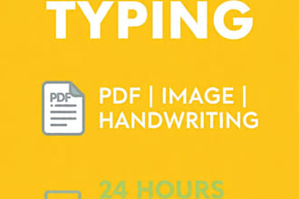 do professional urdu typing from PDF, image and handwriting