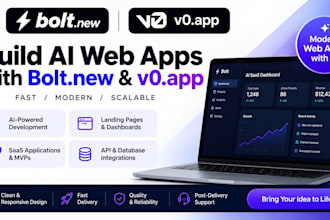 build ai web apps using bolt new and v0 app