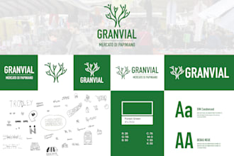 create brand identity with logo, colors and guidelines