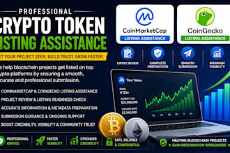 provide professional crypto token listing assistance for your blockchain project