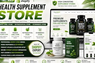 build health supplement store, private label store, nutraceutical store