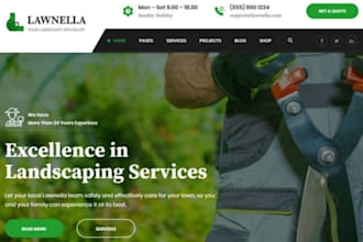 design wix landscaping website lawn care garden maintenance service website