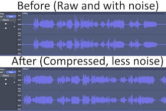 do editing, noise reduction, enhancing, repair, clean up your audio files