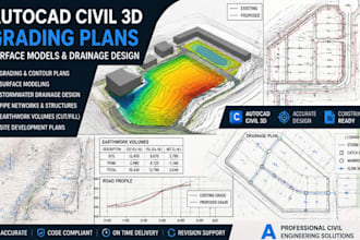 create autocad civil 3d grading plans surface models and drainage design
