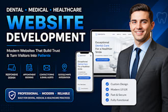 create medical, healthcare and dental website with appointment system