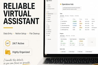 be your reliable virtual assistant for admin data entry notion