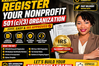 non profit registration, 501c3 tax exempt and file form 1023 or 1023 ez