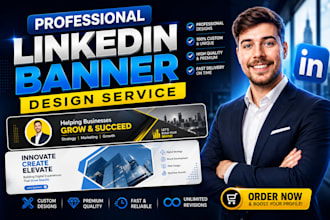 design a professional linkedin banner