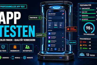 professionelle app tests, mobile tests, website tests und QA fehlerberichte