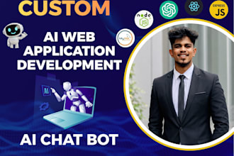 develop an ai website an ai chatbot and ai software
