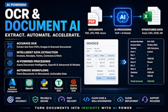 build ocr, PDF extraction and ai document processing solutions