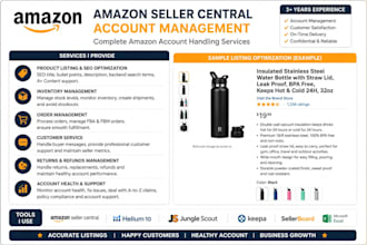 manage your amazon seller central account and provide virtual assistant support