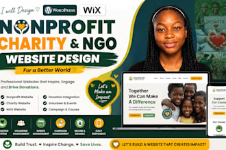 design a nonprofit charity ngo donation website on wix