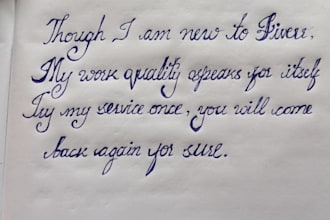 write aesthetic neat handwriting with fast delivery