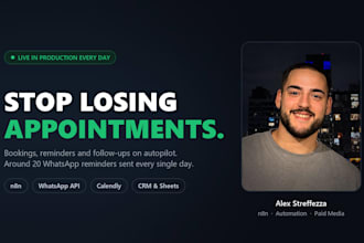 automate your bookings, whatsapp reminders and follow ups with n8n