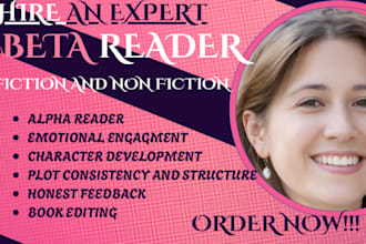 provide thoughtful beta reading with honest reader feedback