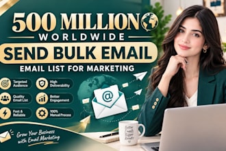 send 500  bulk email blast, bulk emails and email campaign