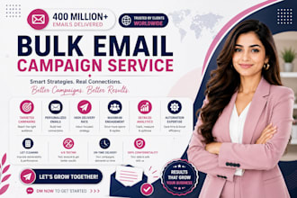 send 400 million bulk email blast, bulk emails and email campaign