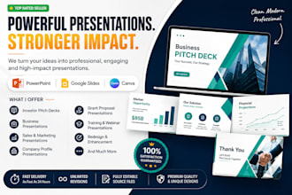 design, redesign, or improve powerpoint presentation