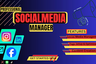be your social media manager for organic growth and engagement