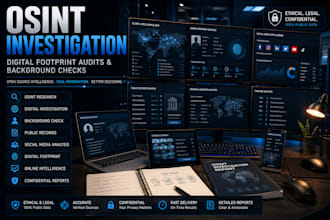 conduct osint investigations, digital footprint audits and background checks