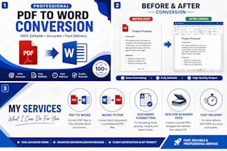 convert PDF to word, word to PDF, and  format documents