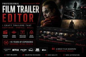 edit a professional cinematic movie trailer