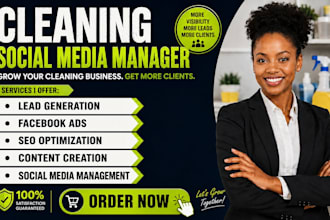 manage social media for cleaning businesses and generate real leads