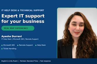 provide remote IT help desk and technical support services